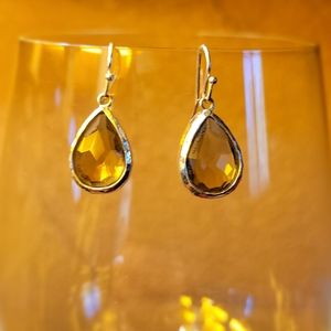 NWOT JBloomEarrings Silver w/ Champagne Color bauble (not crystal) pierced ears